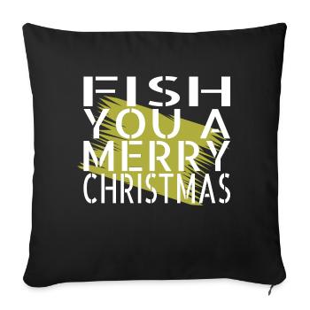 Dinosaur Lover Cadeau d’anniversaire Canne à pêche de bébé - Housse de coussin décorative 45 x 45 cm - noir - Devant