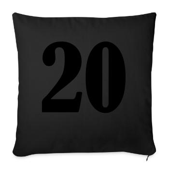 20 - Sofa pillowcase 17,3'' x 17,3'' (45 x 45 cm) - black - Front