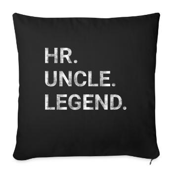 Human Resources HR Uncle Legend - Sofa pillowcase 17,3'' x 17,3'' (45 x 45 cm) - black - Front