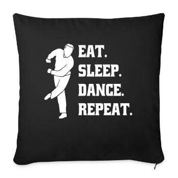 Dancing Gift Dancesport Sport Hobby Dancer - Sofa pillowcase 17,3'' x 17,3'' (45 x 45 cm) - black - Front