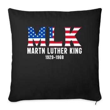MARTIN LUTHER KING - Housse de coussin décorative 45 x 45 cm - noir - Devant