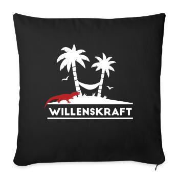 Willenskraft - Survival | 7 Wild 2022 - Sofakissenbezug 45 x 45 cm - Schwarz - Vorne