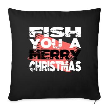 Idée de cadeau d’anniversaire des dinosaures - Housse de coussin décorative 45 x 45 cm - noir - Devant