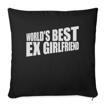 La meilleure ex petite amie du monde - Housse de coussin décorative 45 x 45 cm - noir - Devant