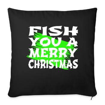 Christmas Funny Awkward Bedroom Santa Sayings - Sofa pillowcase 17,3'' x 17,3'' (45 x 45 cm) - black - Front