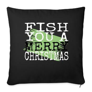 baby awesome axolotls fairy tail fishing rod dino - Sofa pillowcase 17,3'' x 17,3'' (45 x 45 cm) - black - Front