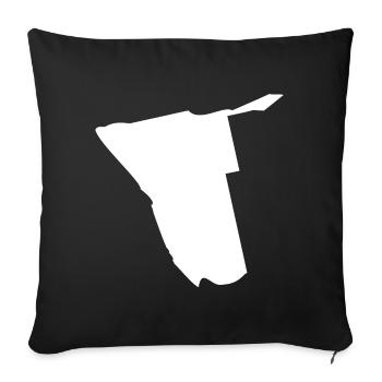 Namibia Landkarte Flagge - Sofakissenbezug 45 x 45 cm - Schwarz - Vorne