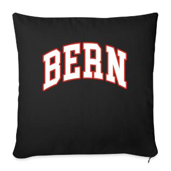 Bern - Sofakissenbezug 45 x 45 cm - Schwarz - Vorne