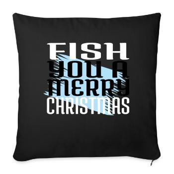 Angling Beach Sea Christmas Present - Sofa pillowcase 17,3'' x 17,3'' (45 x 45 cm) - black - Front