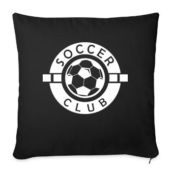 Soccer Fussball - Sofa pillowcase 17,3'' x 17,3'' (45 x 45 cm) - black - Front