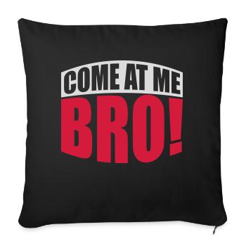 Viens à moi bro - Housse de coussin décorative 45 x 45 cm - noir - Devant