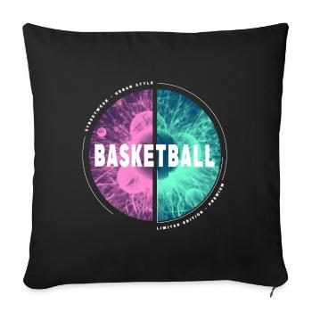 Basketball Basketballer Dunking Sport Vintage - Sofakissenbezug 45 x 45 cm - Schwarz - Vorne