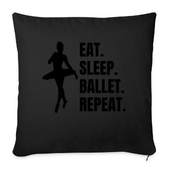 Ballet Gift Dance Dancer Ballerina Dance Class - Sofa pillowcase 17,3'' x 17,3'' (45 x 45 cm) - black - Front