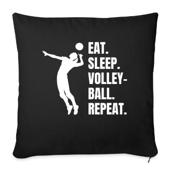 Volleyball Cadeau Volleyball de plage Volleyball Volleyball Joueur de volleyball - Housse de coussin décorative 45 x 45 cm - noir - Devant