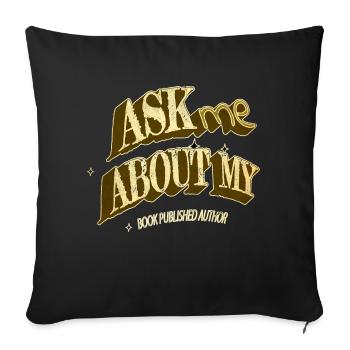 blog present fun blogger editor authors - Sofa pillowcase 17,3'' x 17,3'' (45 x 45 cm) - black - Front