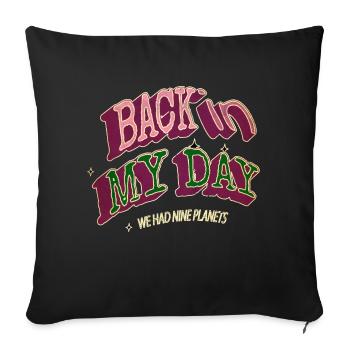 vaisseau spatial cool cadeau humour anniversaire cadeau idée - Housse de coussin décorative 45 x 45 cm - noir - Devant
