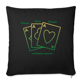 Cp - Subgroups - Sofa pillowcase 17,3'' x 17,3'' (45 x 45 cm) - black - Front