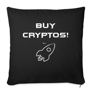Bitcoin Trading Crypto Aktien - Sofakissenbezug 45 x 45 cm - Schwarz - Vorne