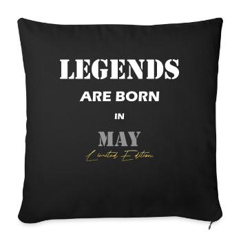 May Legends Gift white - Sofa pillowcase 17,3'' x 17,3'' (45 x 45 cm) - black - Front