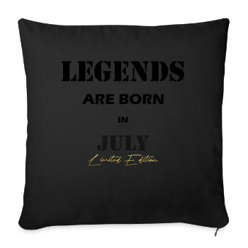 July Legends Gift black - Sofa pillowcase 17,3'' x 17,3'' (45 x 45 cm) - black - Front