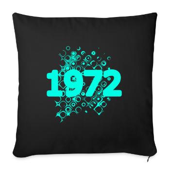 1972 1972 - Housse de coussin décorative 45 x 45 cm - noir - Devant