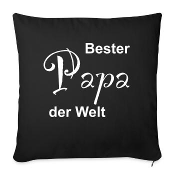 Bester Papa der Welt Design - Sofakissenbezug 45 x 45 cm - Schwarz - Vorne