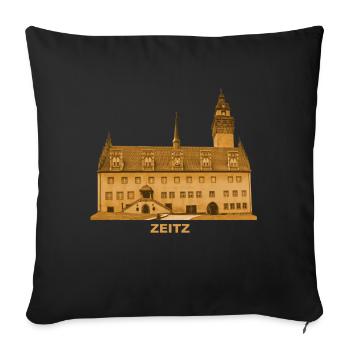 Zeitz Town Hall Burgenlandkreis Saxony-Anhalt - Sofa pillowcase 17,3'' x 17,3'' (45 x 45 cm) - black - Front