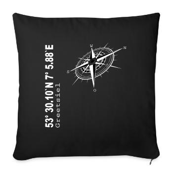 Greetsiel - Sofakissenbezug 45 x 45 cm - Schwarz - Vorne