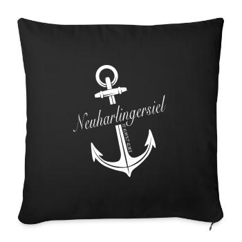 Neuharlingersiel - Sofakissenbezug 45 x 45 cm - Schwarz - Vorne