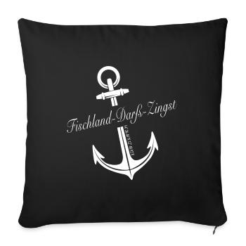 Fischland Darß Zingst - Sofakissenbezug 45 x 45 cm - Schwarz - Vorne