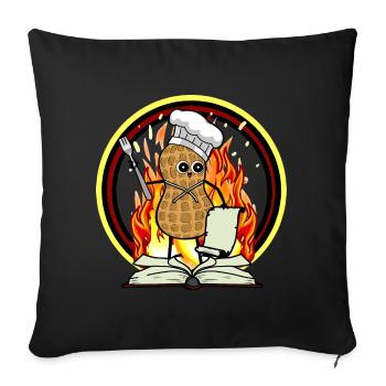 Peanut Cook Kitchens Hobby Chef Cooking Local - Sofa pillowcase 17,3'' x 17,3'' (45 x 45 cm) - black - Front