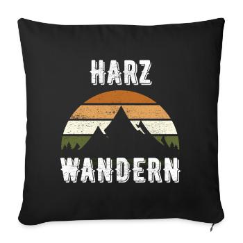 Harz Natur wandern Berge Geschenkidee - Sofakissenbezug 45 x 45 cm - Schwarz - Vorne