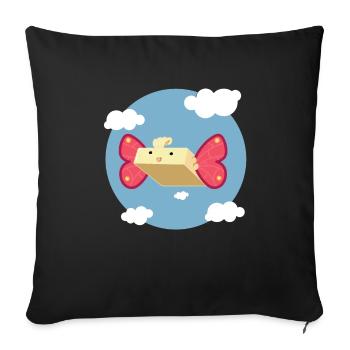 Butterfly - Sofa pillowcase 17,3'' x 17,3'' (45 x 45 cm) - black - Front