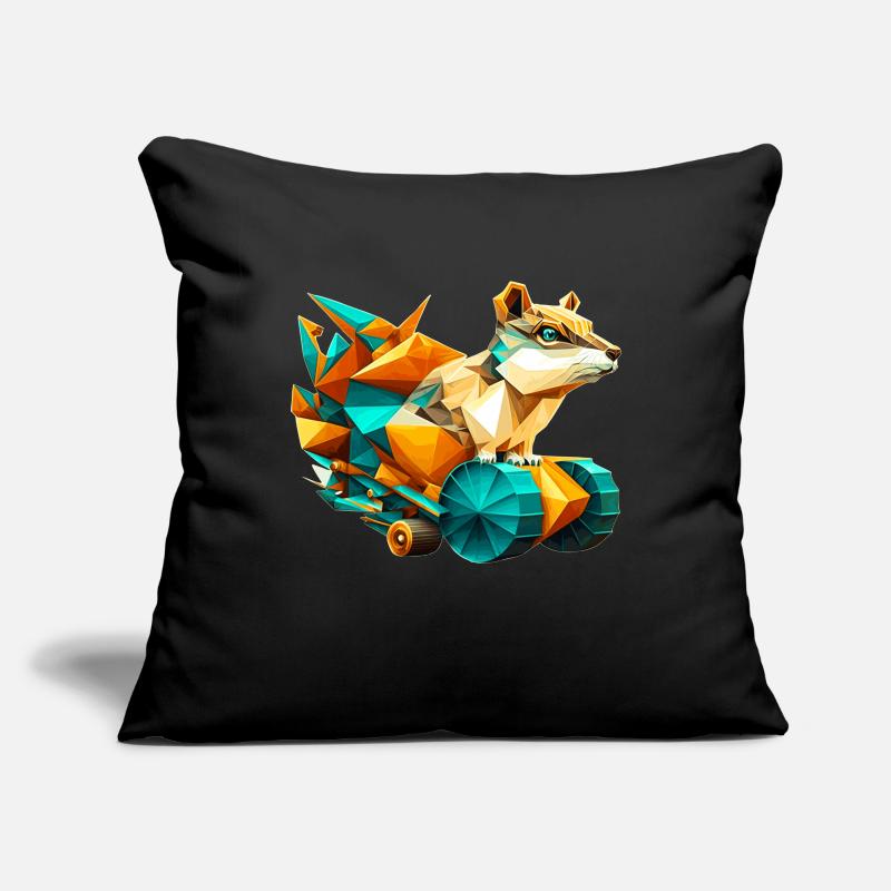 3D cone with wheels pixel art in polygon look Sofa pillowcase 17,3'' x 17,3'' (45 x 45 cm)