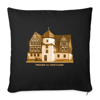 Treuen Schloss Vogtland Saxe - Housse de coussin décorative 45 x 45 cm - noir - Devant