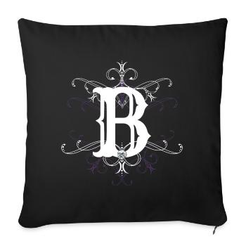 Point B (B) - Sofa pillowcase 17,3'' x 17,3'' (45 x 45 cm) - black - Front