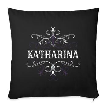 Jennifer Surname First name personalized - Sofa pillowcase 17,3'' x 17,3'' (45 x 45 cm) - black - Front