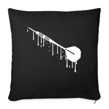 Fléchettes Sports Fun - Housse de coussin décorative 45 x 45 cm - noir - Devant