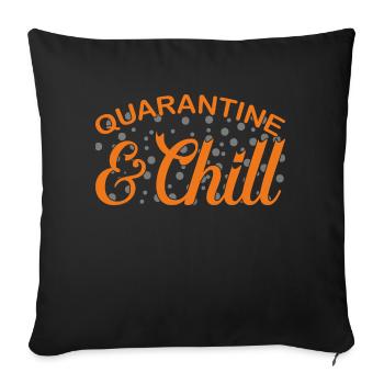 Quarantaine et refroidissement - Housse de coussin décorative 45 x 45 cm - noir - Devant