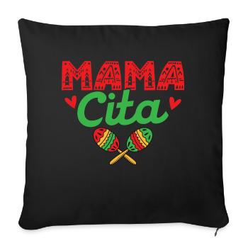 Mamacita Party Cinco De Mayo - Housse de coussin décorative 45 x 45 cm - noir - Devant