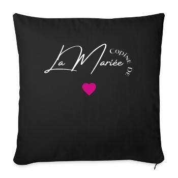 Bride's girlfriend - Sofa pillowcase 17,3'' x 17,3'' (45 x 45 cm) - black - Front