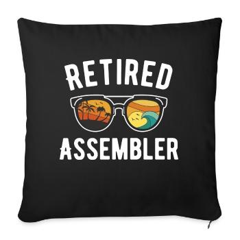 Beachy eyewear for relaxed pensioners - Sofa pillowcase 17,3'' x 17,3'' (45 x 45 cm) - black - Front