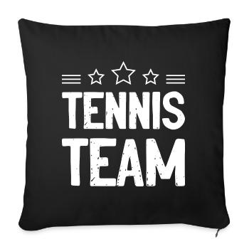 Tennis Team - Sofa pillowcase 17,3'' x 17,3'' (45 x 45 cm) - black - Front