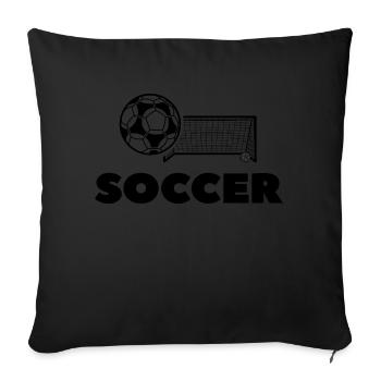 Fußball Soccer - Sofa pillowcase 17,3'' x 17,3'' (45 x 45 cm) - black - Front
