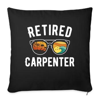 Retired Carpenter Beach Vacation Sunglasses Design - Sofakissenbezug 45 x 45 cm - Schwarz - Vorne