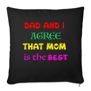 Maman est la meilleure - Housse de coussin décorative 45 x 45 cm - noir - Devant
