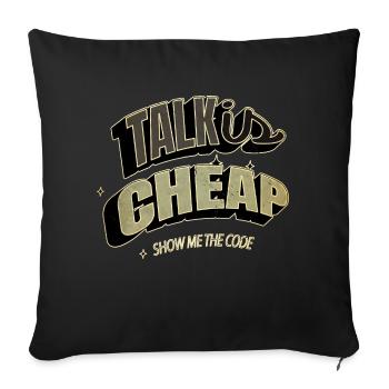 hack the box computer science funny funny sayings - Sofa pillowcase 17,3'' x 17,3'' (45 x 45 cm) - black - Front