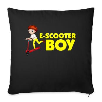 E-Scooter Roller Scooter - Housse de coussin décorative 45 x 45 cm - noir - Devant