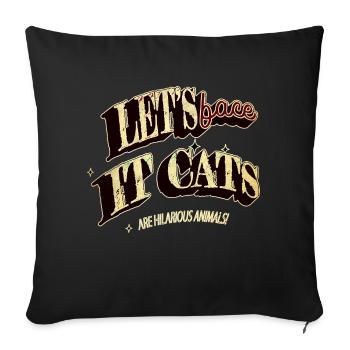 T-shirts Guenon Fun Business Cat - Housse de coussin décorative 45 x 45 cm - noir - Devant