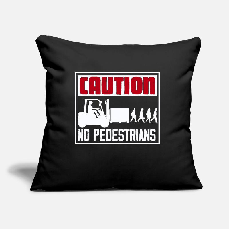 Caution No Pedestrians Forklift Driver Sofa pillowcase 17,3'' x 17,3'' (45 x 45 cm)